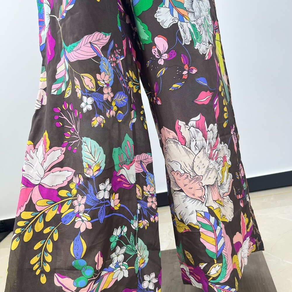 NWOT Johnny Was Workshop Arabella Silk Printed Lounge Pants Pull on Boho Chic S - Picture 5 of 10